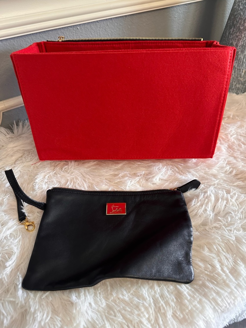 Christian Louboutin Black Tote with Gold Accents - Picture 3 of 16